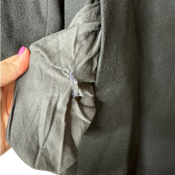 Burberry London Women UK 14 US 12 Black Wool Cashmere Stand Collar Long Coat - Picture 10 of 16